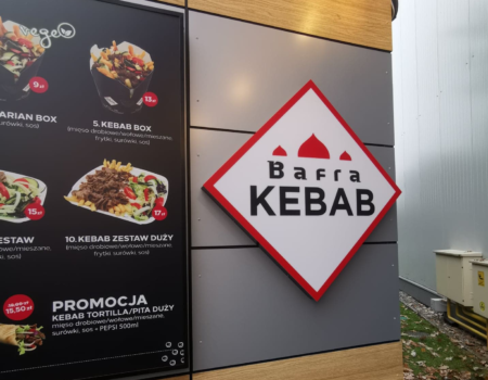 Realizacja oświetlenia w budce gastronomicznej BAFRA KEBAB